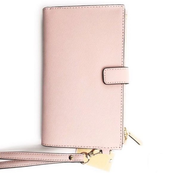 MICHAEL KORS LG Jet Set Double Zip Pink Wristlet - Picture 9 of 11